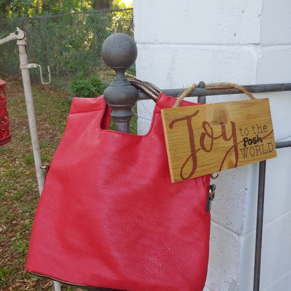 Charming Charlie red pebbled purse